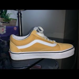 Yellow old school vans; size 6